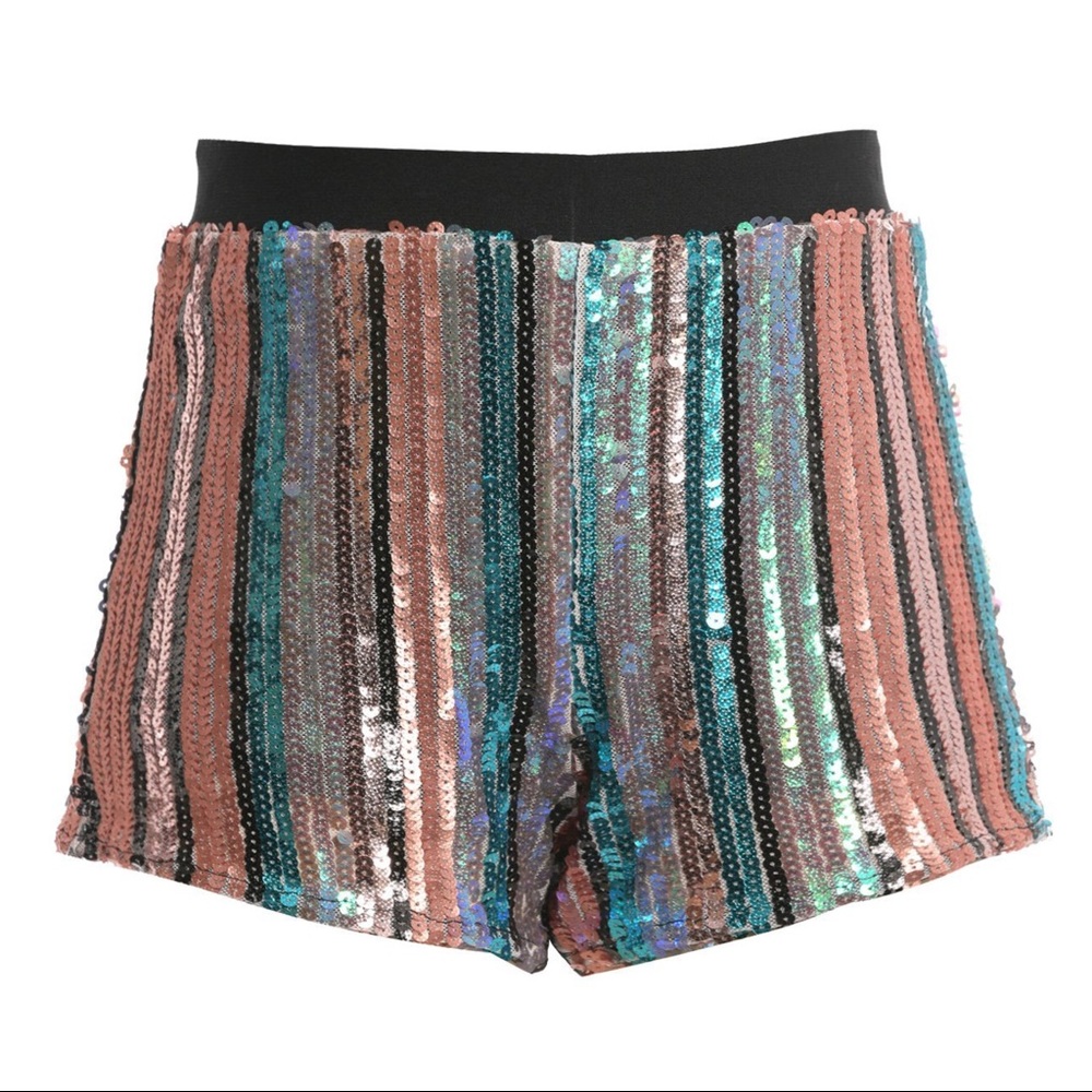 NWT - Truly Me - Stripe Sequin Shorts
